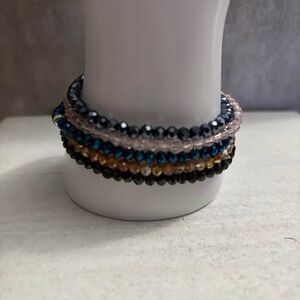 Handmade Beaded Bracelet Stack 0281
